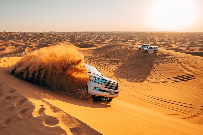 Dubai Desert Safari with ATV(optional)& Sandboarding Experience with BBQ Dinner - Sandboarding (sand skiing) and dune photo stops
