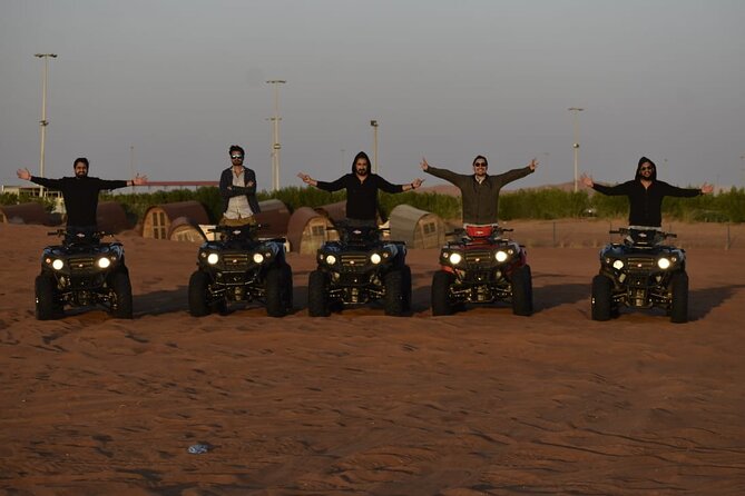 Dubai Desert Safari with ATV(optional)& Sandboarding Experience with BBQ Dinner - Optional ATV or quad bike: extra adrenaline, extra cost