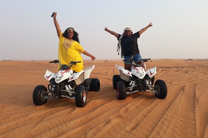 Dubai Dunes Safari With Quad Bike, Camel Ride, BBQ Dinner & Live Shows - Lahbab dune bashing plus a 25-minute ATV ride you actually drive