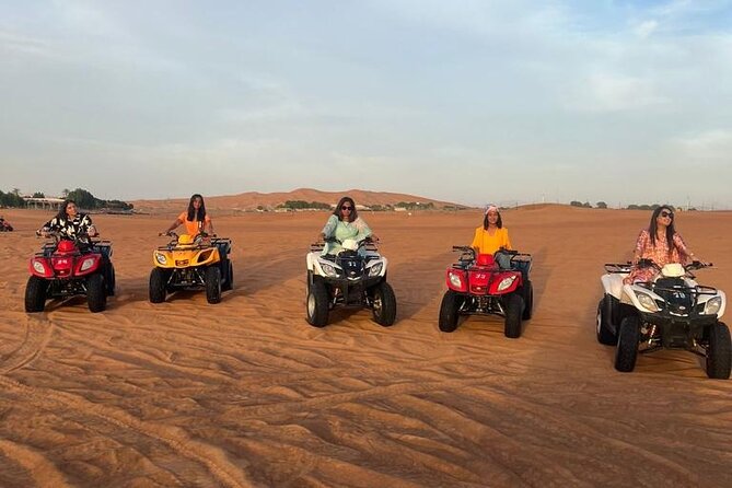 Dubai Evening Safari With Quad Biking VIP BBQ 10 Show Camel Ride - Getting Picked Up in Dubai, Sharjah, and Ajman (and What to Expect)