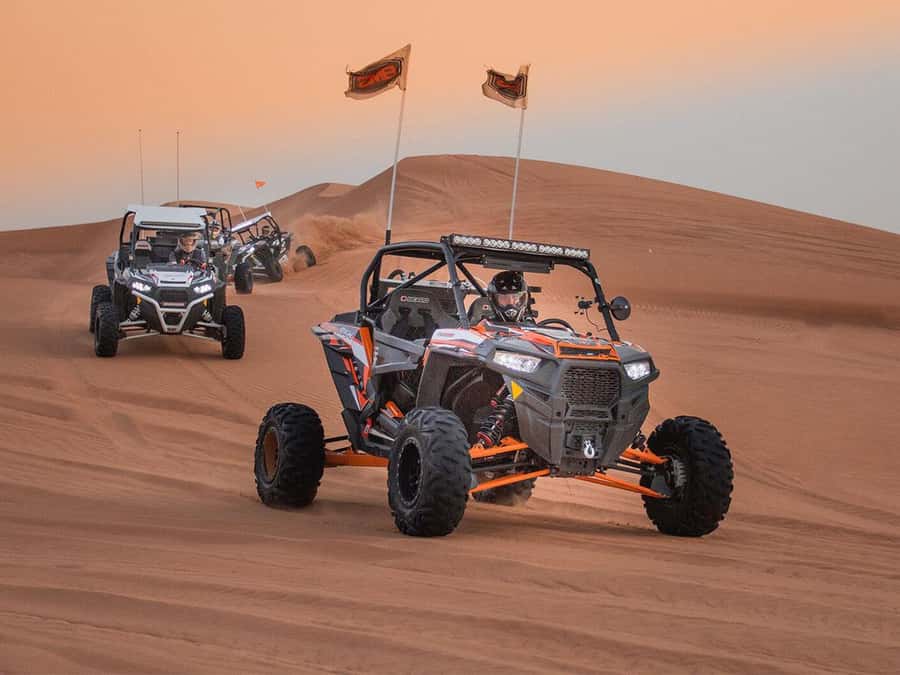 Dubai: Polaris RZR 1000 CC dune buggy - Following the Guide for Photo Stops Without Losing the Fun