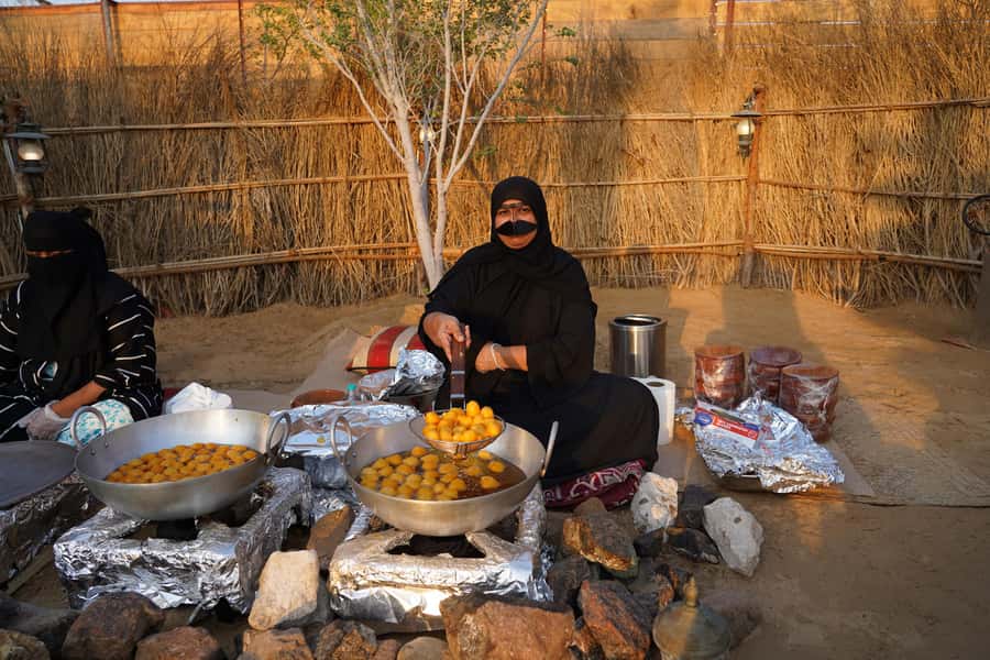 Dubai: Quad Bike Safari, Camels & Al Khayma Camp BBQ Dinner - Al Khayma camp: coffee, camels, falcons, henna, and shisha