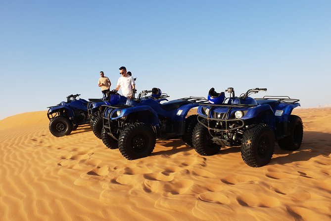 Dubai: Quad Bike Safari, Camels, & Camp with BBQ Dinner - Optional add-ons at camp: shisha and henna when you book BBQ