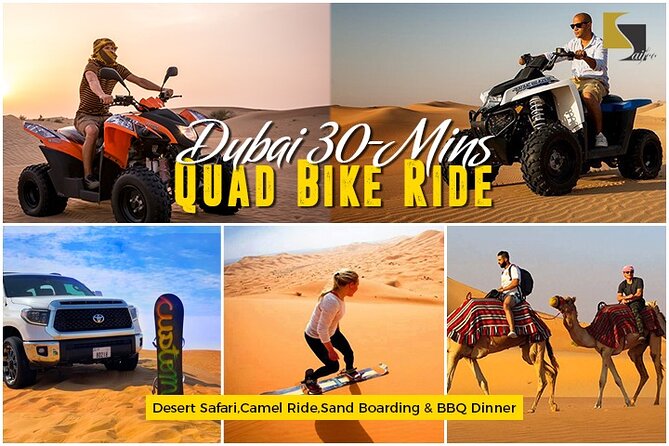 Dubai Quad Biking with Desert Safari - Thrilling ATV Ride Dubai - From Central Dubai to the Desert Loop in About Six Hours