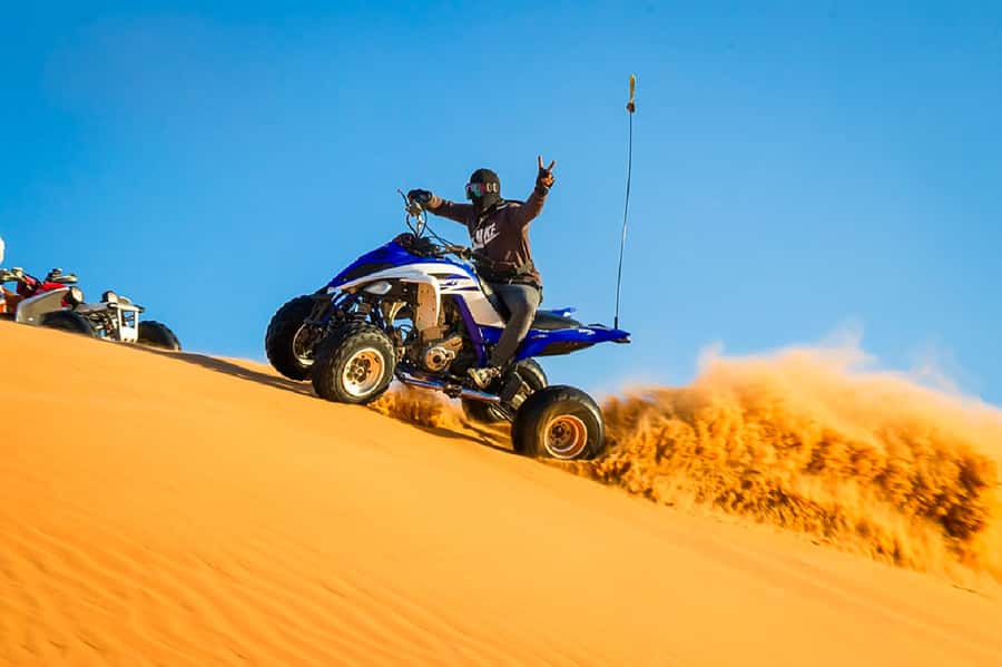 Dubai: Safari, Quad Bike, Camel Ride, and Buffet Dinner - Lahbab base camp: where your comfort gets reset
