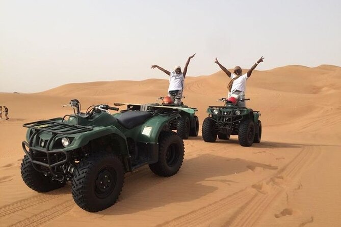 Dubai Self-drive Quad Bike, Sand Boarding, Camels & Refreshments - Bedouin Camp Refreshments, Costumes, and Camel Ride Time