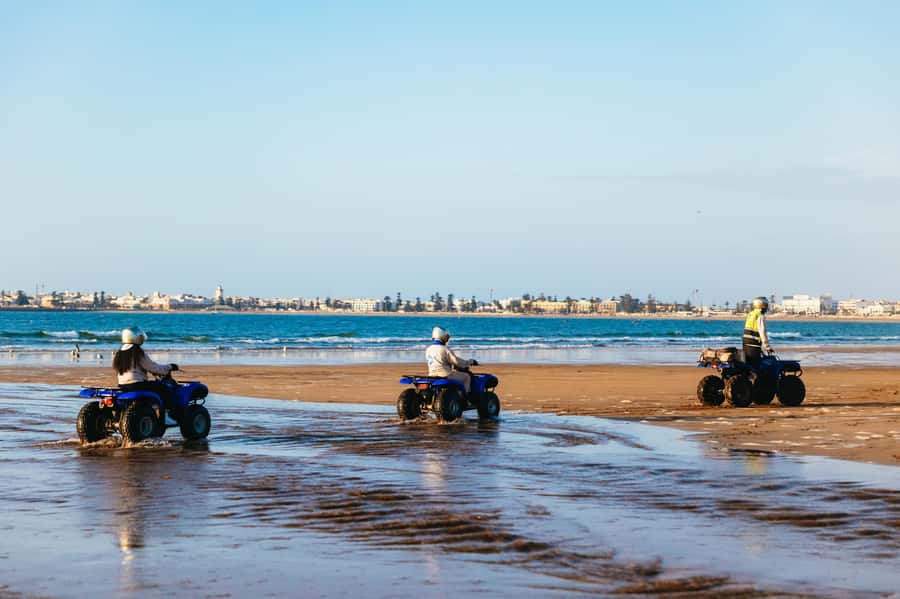 Essaouira Sand Dunes: Half Day Quad Bike Tour - Getting kitted up at Ola Energy on the Essaouira beach