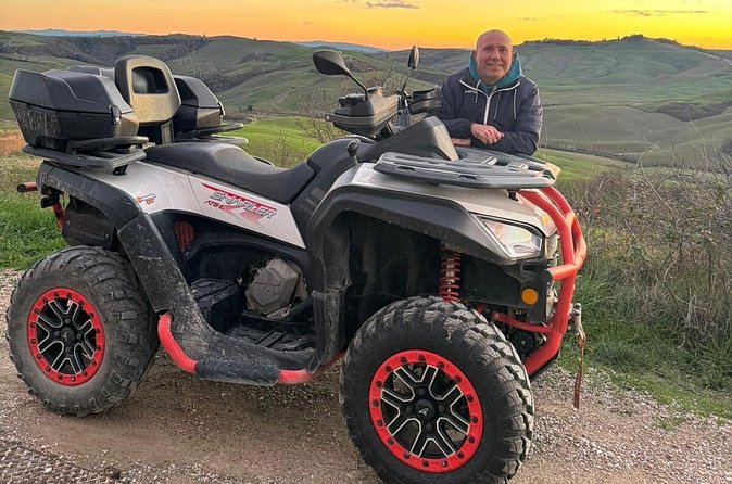 Exciting ATV tour in the Tuscan countryside - Stop near Villa Arceno: quick panoramic views that sell the region