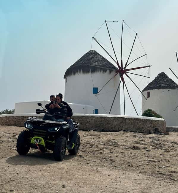 Explore Mykonos Island with a 650cc ATV / QUAD Tour - Spilia Agia Anna: a nature stop that breaks up the route
