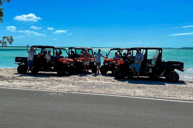 Exuma,Bahamas: 6 Seater Buggy/Jeep Rental with Bluetooth speakers - The Six-Person Automatic Can-Am: Why This Works on Great Exuma