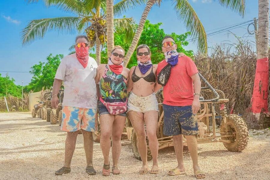 From Bávaro: Double Buggy Tour to Macao Beach and Cenote - Taino Cave Cenote Swim: Crystal Turquoise Water With a Crowded-Place Reality