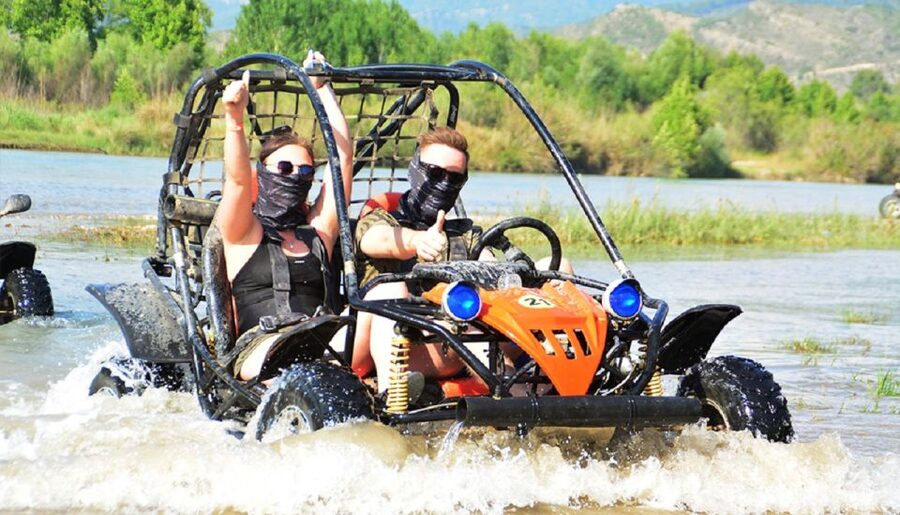 From city of Side: Taurus Mountains Buggy Safari - Dusty Forest Trails, Streams, and Shallow Riverlet Splashes