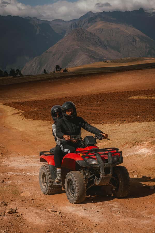 From Cusco: Quad bike tour Moray and Salt Mines - Riding to Moray: the “Inca agricultural laboratory” stop