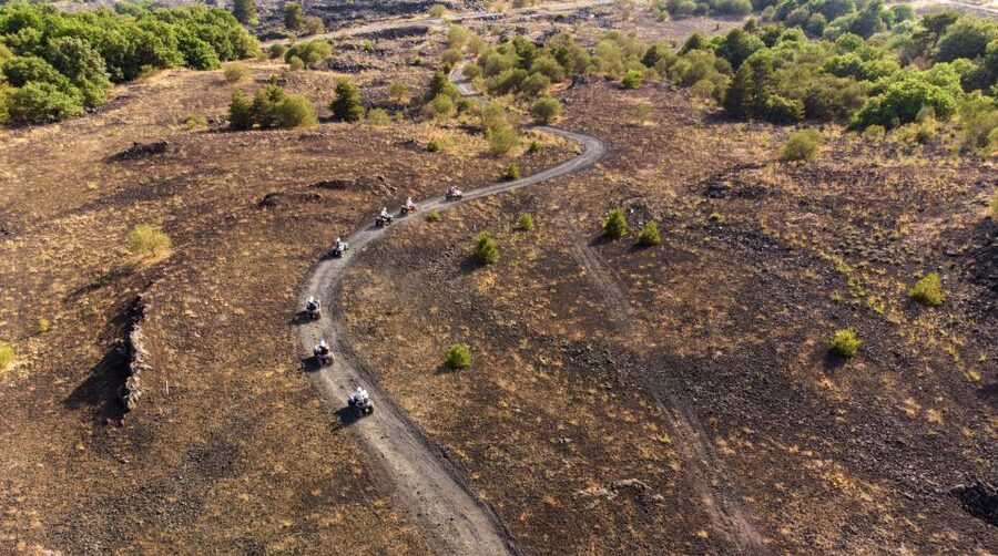From Etna South: Ride a Quad Bike on the Volcano - Descending lava channels and riding a dried torrent basin