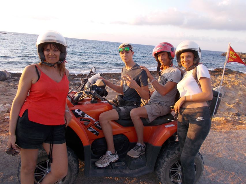 From Hersonissos/Malia: Guided Sunset Quad Safari - Pickup timing from Malia/Hersonissos: easy if your hotel is on the list