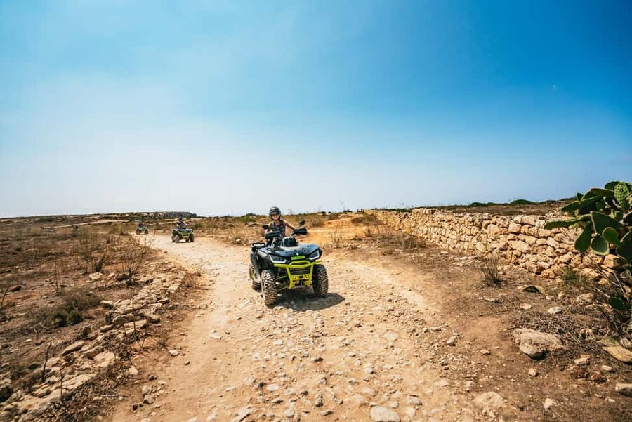 From Malta: Gozo & Comino Quad Bike & Boat Tour with Lunch - Comino Caves by Private Boat, Plus Blue Lagoon (Seasonal)