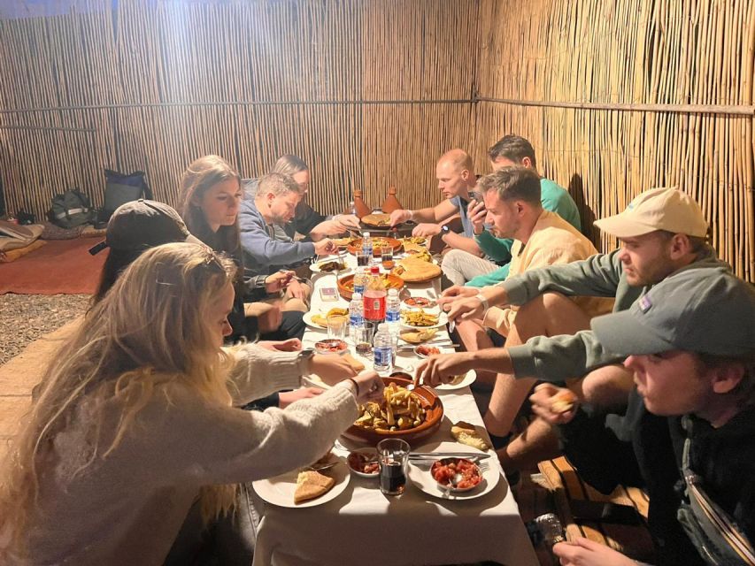 From Marrakech: Agafay Desert Buggy 1Hour & Dinner Show - Dinner with locals under the stars: good food, real camp energy
