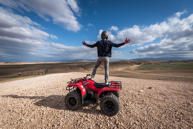From Marrakech: Agafay Desert Quad Biking at Sunset & Dinner Show - Breaks that feel human: local tea, photos, and a camel stroll