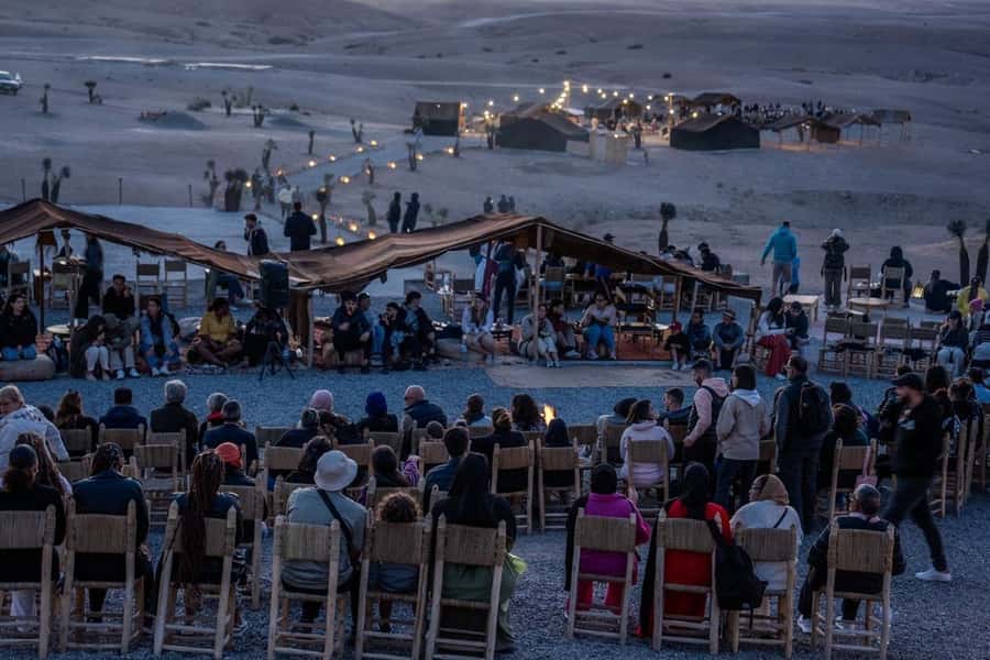 From Marrakech: Agafay Desert Quad Biking with Dinner & Show - Dust-Off With the Air Compressor, Then Tea in a Berber Camp