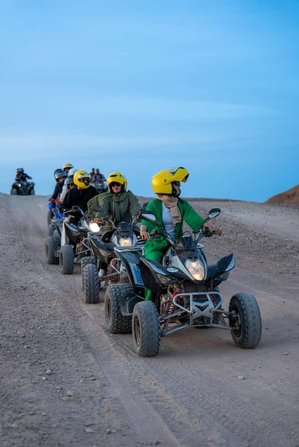 From Marrakech: Agafay Desert Quad Biking with Dinner & Show - The 7-Hour Flow: Pickup, Briefing, Practice, Then Out into the Sand