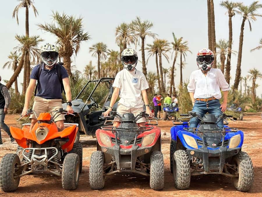 From Marrakech: Aqua Karting & Quad Bike Half-Day Trip - Quad biking: palm groves, sandy trails, and Berber villages