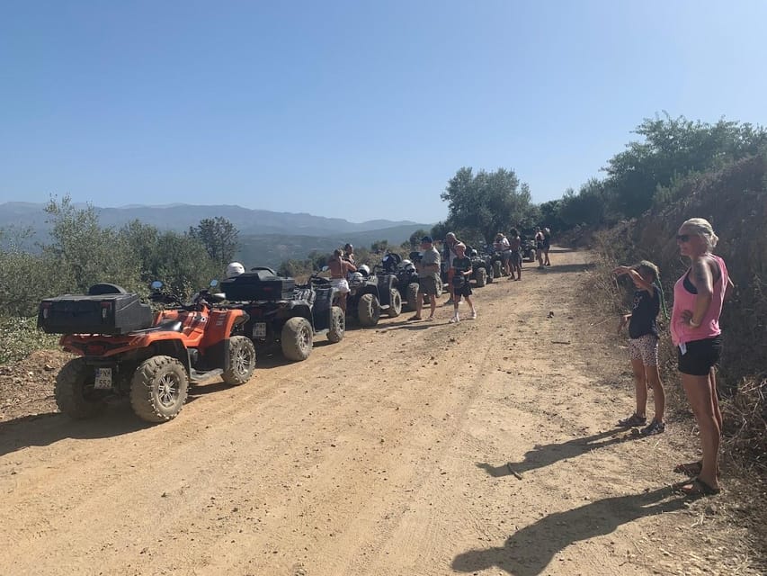 From Platanias: Quad safari with Hotel transfer - Safety briefing, test ride, and the CFMoto 450 ATV