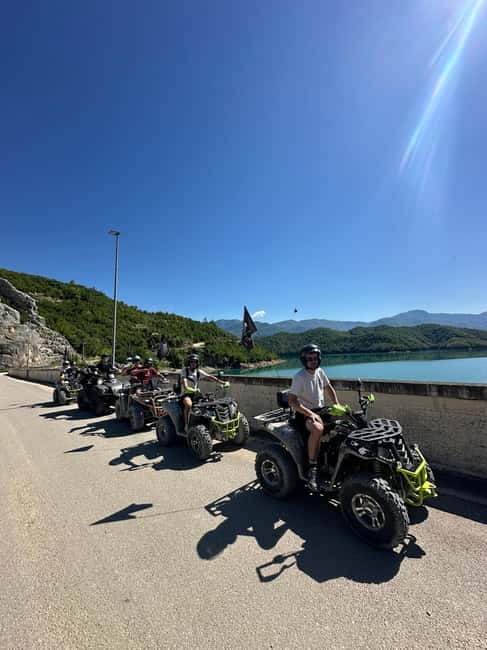 From Tirana: Bovilla Quad Highlights Tour - The Return Ride: 45 Minutes Back with Photo Stops on the Same Trail