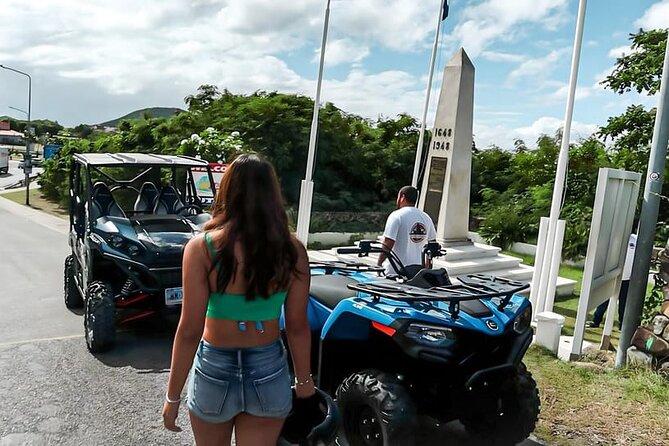 Full Island ATV-UTV Guided Tour in Dutch and French St. Maarten - Border Monument: the fast 5-minute history stop