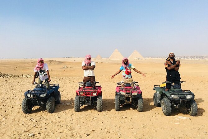 Giza Pyramids, Camel ride and Shopping with ATV Quad bike - Photo time on the Giza Plateau viewpoint (20 minutes)