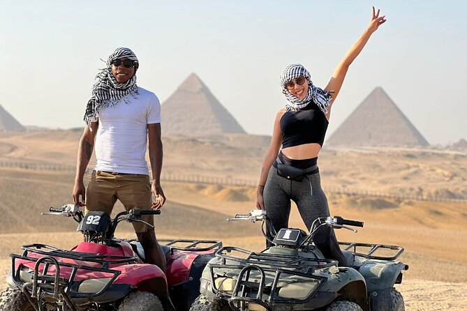 Giza Pyramids private tour, ATV bike, Lunch, Camel ride, shopping - Great Sphinx in 30 minutes: short stop, big impact