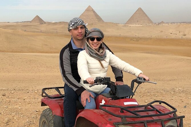 Giza pyramids, Sphinx, ATV bike, Lunch,Camel ride, Dinner cruise& shopping tour - Giza Plateau With an Egyptologist: Pyramids, Sphinx, and the Best Photo Angles
