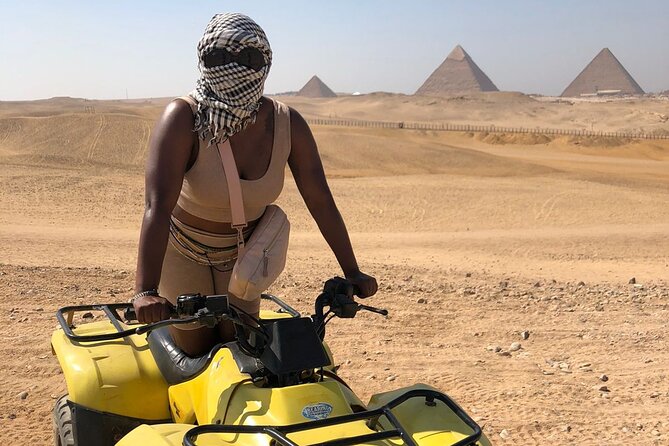 Giza pyramids, Sphinx, ATV bike, Lunch,Camel ride, Dinner cruise& shopping tour - Panoramic View of Six Pyramids: The Short Stop That Saves Your Photos