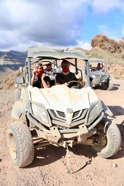 GRAN CANARIA: BUGGY TOUR - 100% OFFROAD SUNSET TOUR 1hr 30m - Dust management: goggles included, masks not included