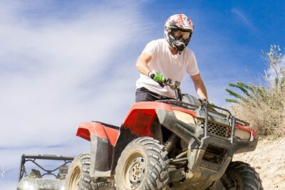 Guided Arizona Desert Tour by ATV - Centipede Tour - The Aqua Fria River crossing and valley views
