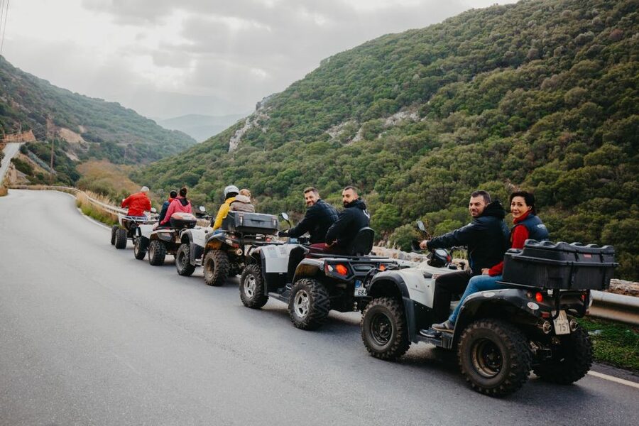 Hersonissos: ATV Quad Bike Safari in the Mountains of Crete - Askous and the Lyttos viewpoint run: snacks, raki, and big photo energy