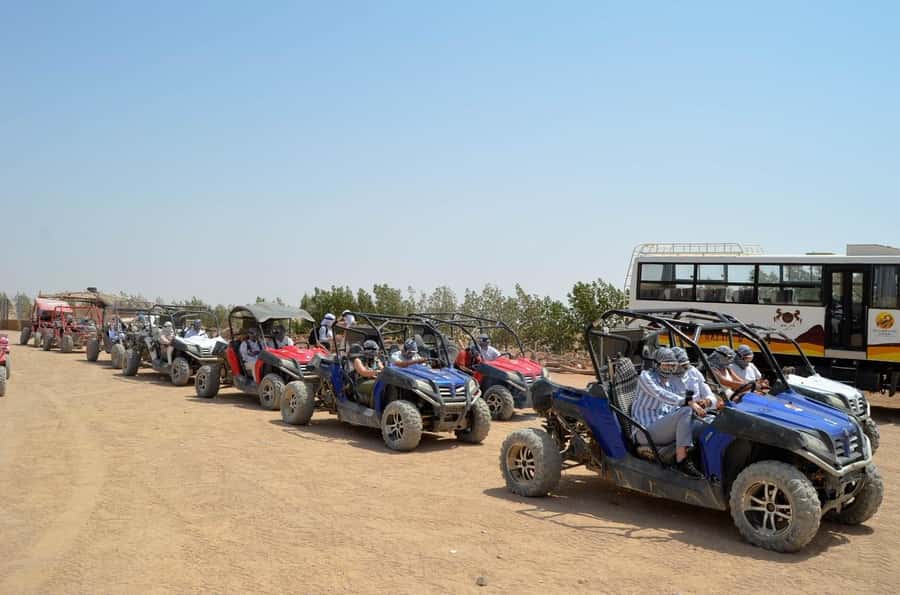 Hurghada: Quad Bike, Buggy, and Camel Ride & Bedouin Village - The jeep rides through dunes: long stretches with big views
