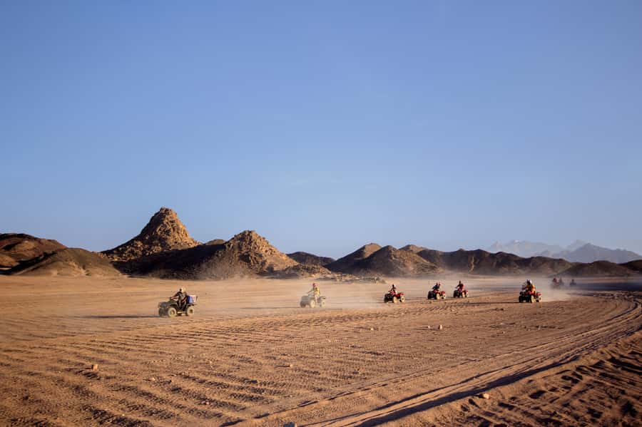 Hurghada: Sunset Quad Bike, Camel w/ Opt Stargazing and BBQ - Camel ride plus desert photos: short on time, easy on your schedule