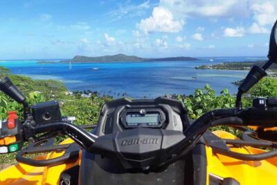 Island Tour & Getaway on the Bora Bora Mountains by Quad / ATV - The 3-hour route: Vaitape, Amanahune Plateau, Anau Rock, and Mount Otemanu