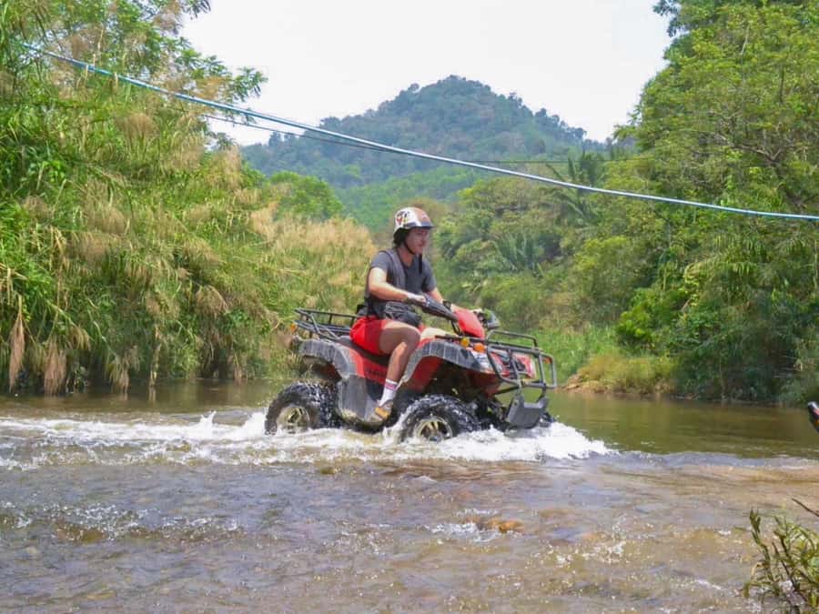 KhaoLak:ATV, ZipLine, & Rafting Adventure Monkey Cave Temple - Song Phraek River rafting: the part you’ll remember