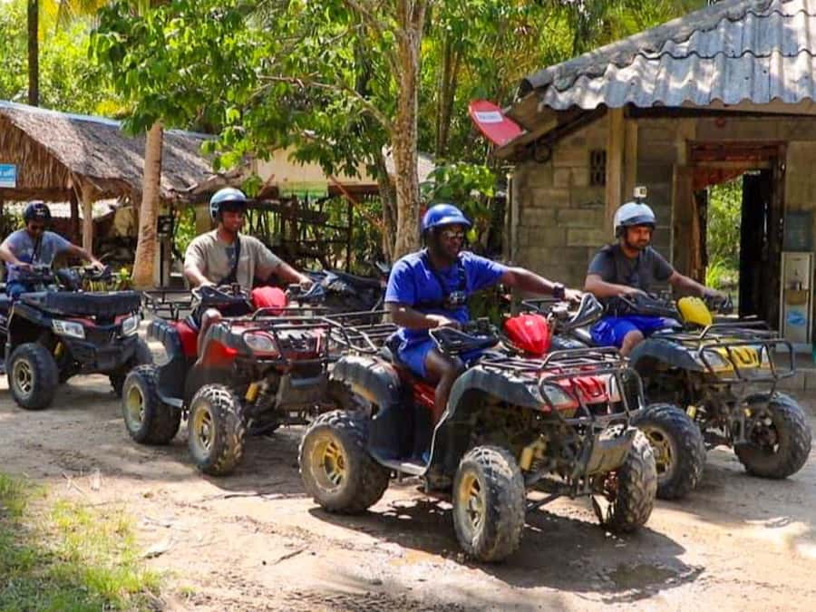 KhaoLak:ATV, ZipLine, & Rafting Adventure Monkey Cave Temple - ATV riding for 30 minutes: muddy fun, but drive smart