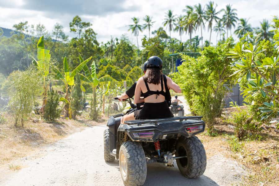 Koh Samui: Off-Road ATV Excursion with Transfer - Reaching the big view: Teepangkorn Temple and Lamai Bay