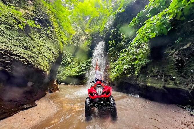 KUBER ATV UBUD - Tunnel Waterfall Rice field Jungle w Private Car - The route in order: tunnel, waterfall, river, rice fields, and wet fun