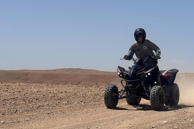 Luxury 2h quad in agafay with transportation - Safety briefing and your own ATV handle time
