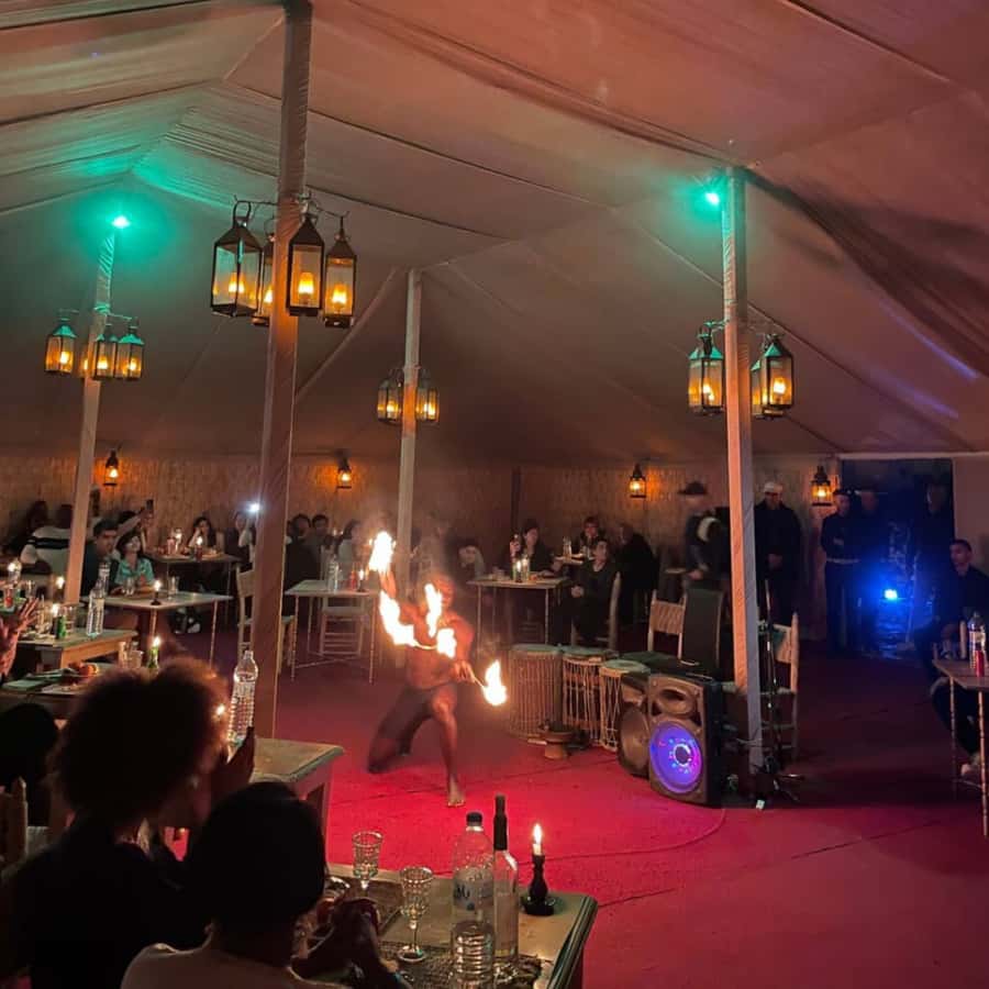 Luxury Agafay Desert : Quad , Camel Ride, Pool & Dinner Show - Camel ride with a blue dress: slower views and a classic feel
