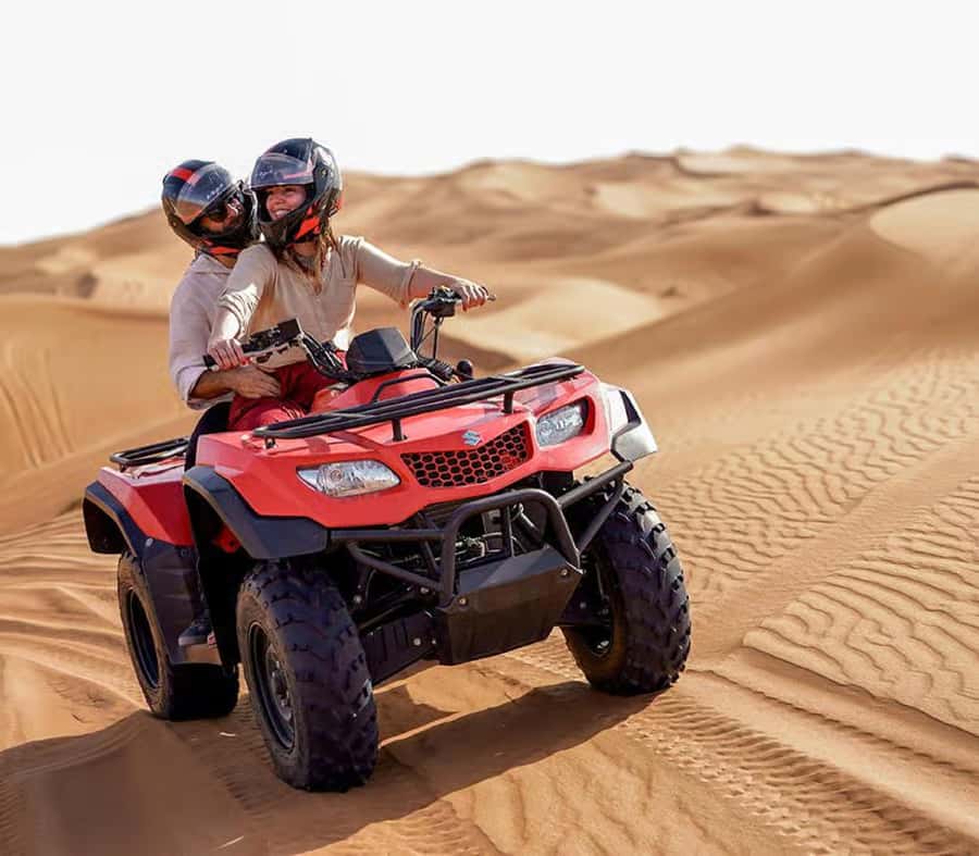 Luxury Dubai Desert Safari, BBQ, Camel Ride, Quad Bike, Show - The ride you came for: 4x4 dune bashing (and how the quad option changes it)