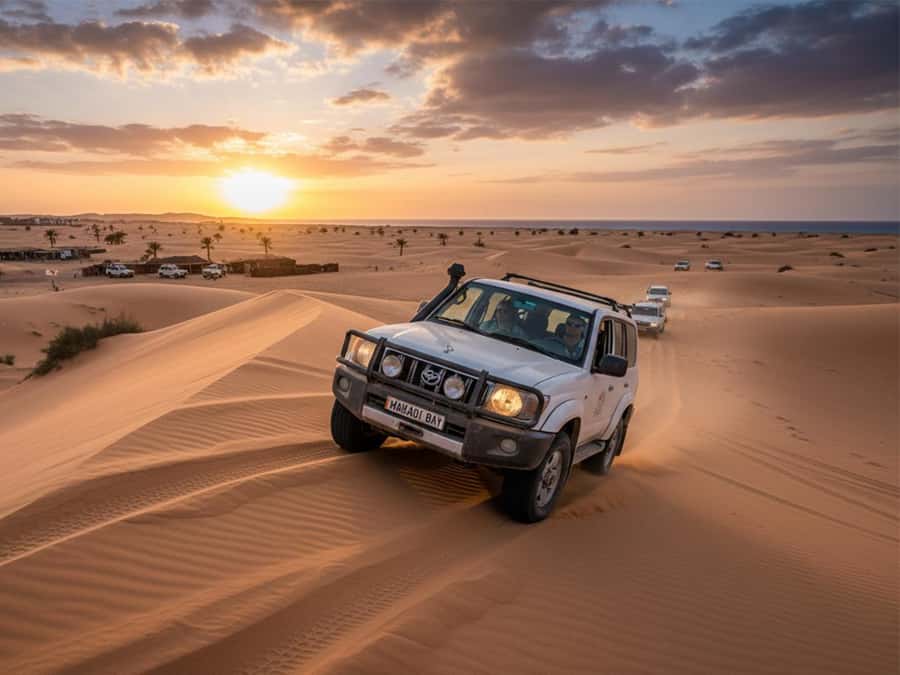 Makadi Bay: Mega Tour Jeep, ATV, Buggy, Camel, Dinner & Show - Sahara Park: quad bike practice and the first desert hit
