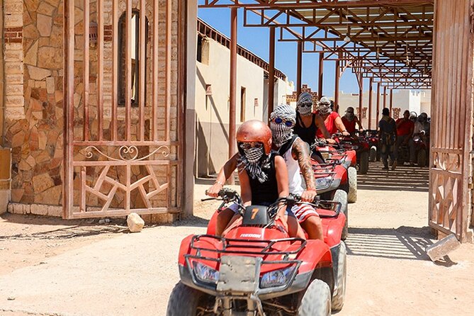 Makadi Bay: Sunset Quad & ATV Adventure & Seaview - What happens before you start: pickup, check-in, helmets, and test drive