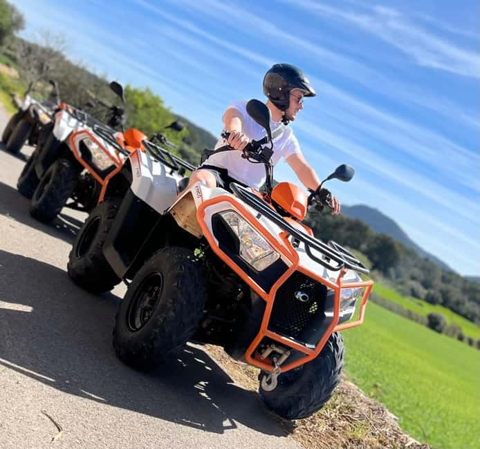 Mallorca: ATV /Quad Bike Tour - The bay stop: snorkeling gear plus 6 to 10 meter cliff jumps