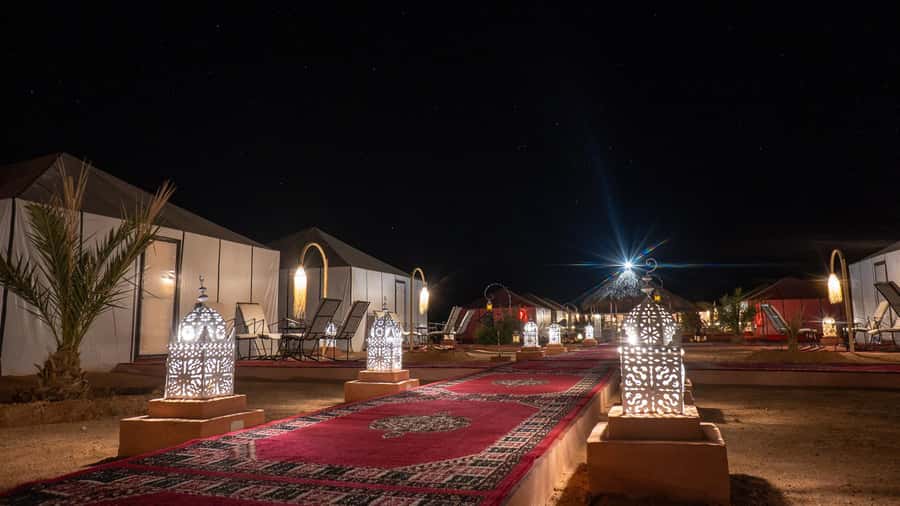 Marrakech: 3Day Luxurious Merzouga Tour w/ Camel&Quad Option - Desert camp night in Merzouga: what “luxurious” usually means here
