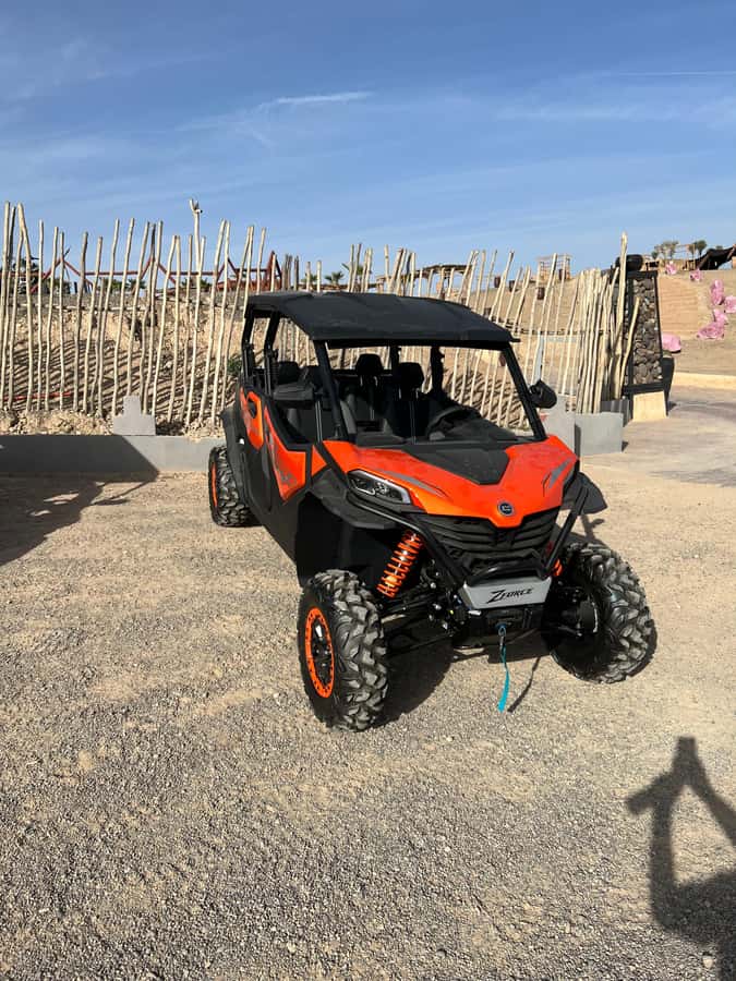 Marrakech: Agafay Desert Buggy bike 1000cc, Tea & Transfer - The Atlas Mountains backdrop: what you’re really paying attention to
